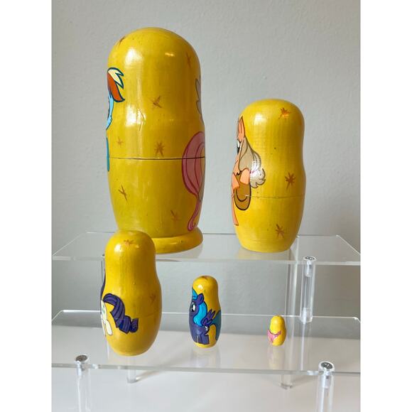 My Little Pony Inspired Handcrafted Painted Wooden Nesting Dolls Complete set - Picture 2 of 10